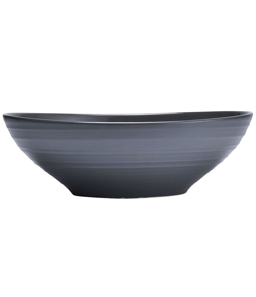 Mikasa Swirl Graphite Oval Vegetable Bowl