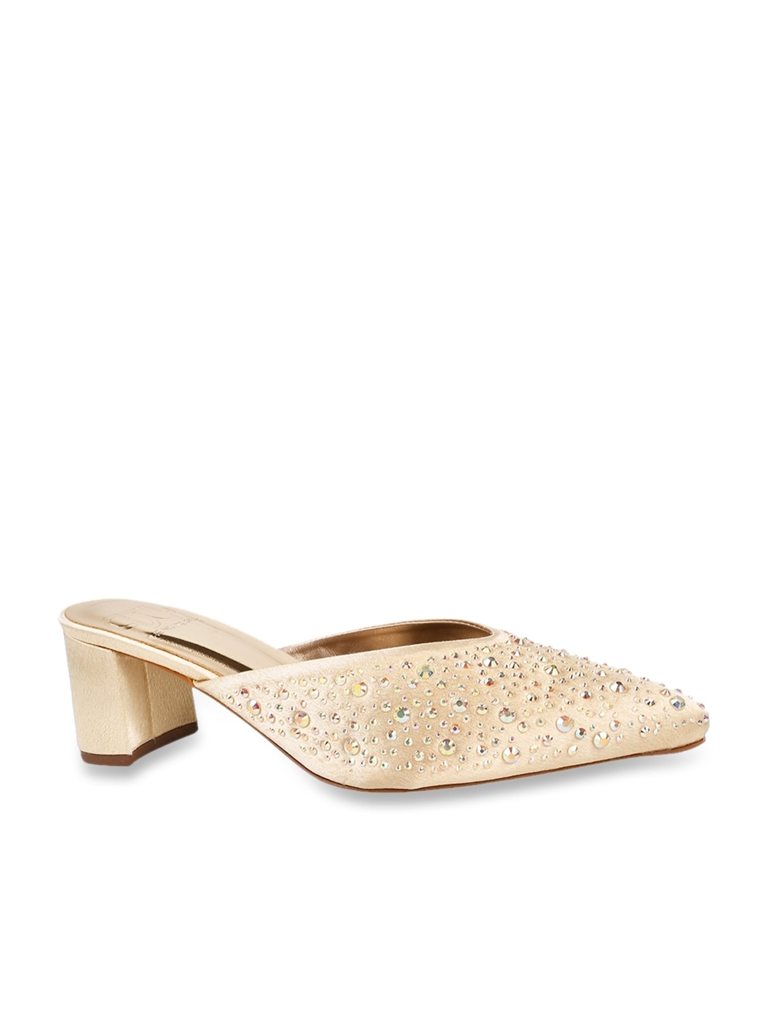 The White Pole Women's Golden Mule Shoes