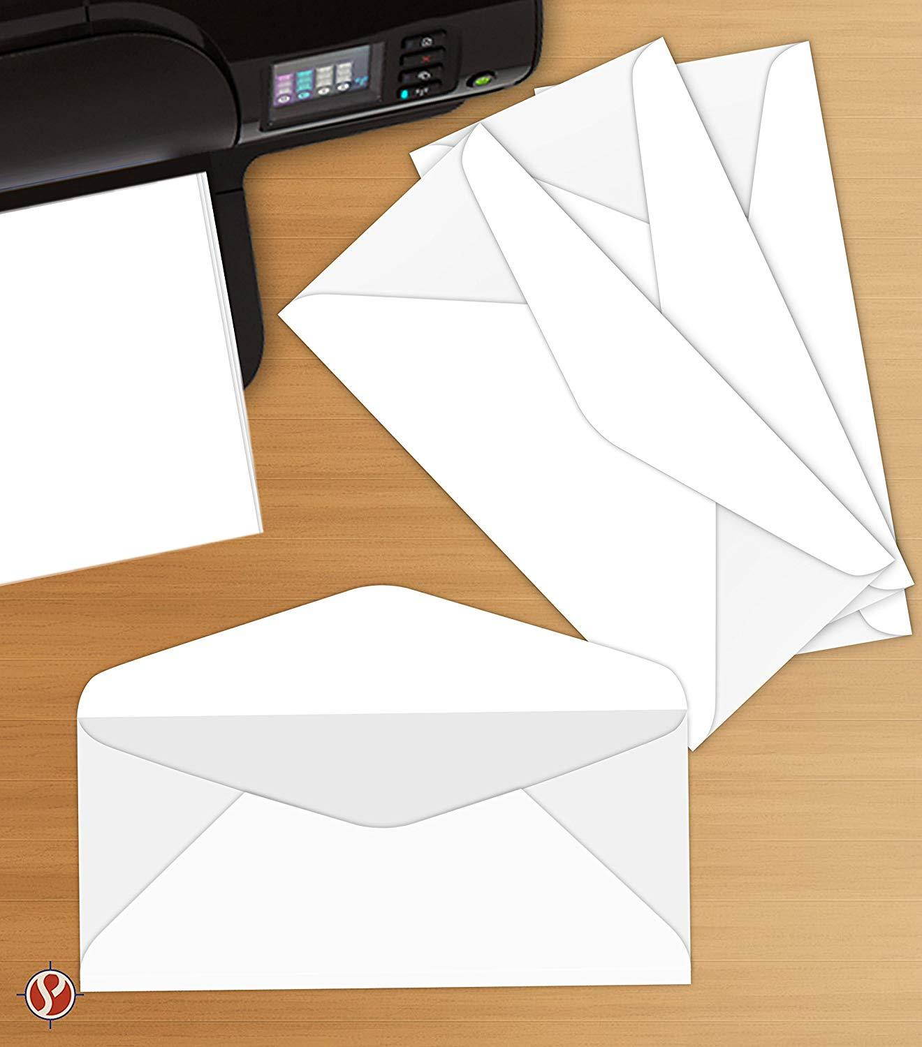 Bright Color #10 Envelopes - 50 Envelopes (White)