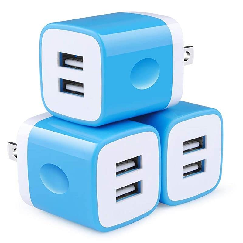 Adapter 3Pack 21A Wall Port Charger Box Charger Plug Heads Quick Charger Brick Compatible with iPhone 1111 Pro MaxXs MaxXsXRX876S6 Plus LG G8 G7 V35 ThinQ G6 G5 G4 G3 V30 V35 V40