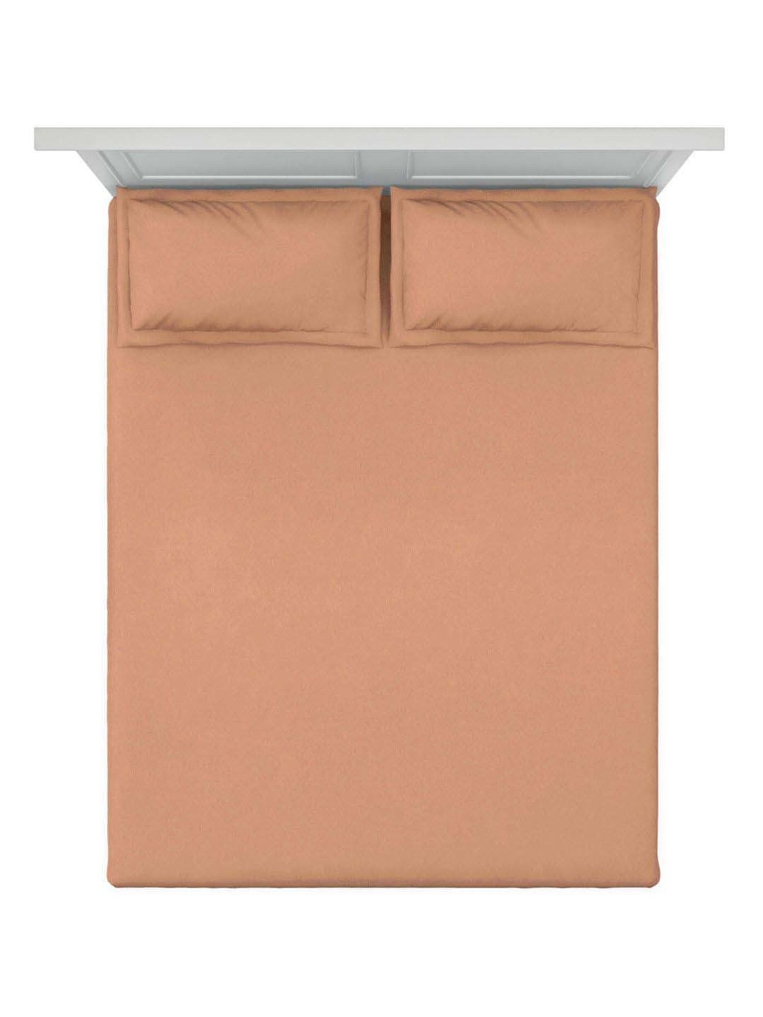 DDecor Orange Cotton 180 TC 120 GSM Double Bedsheet With 2 Pillow Cover