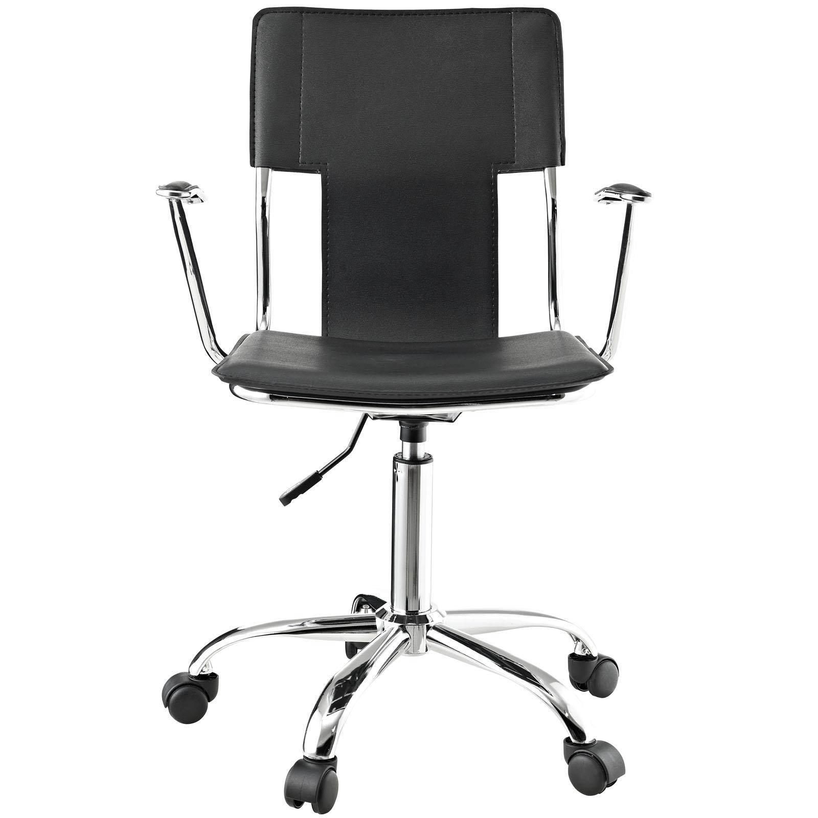 Global Leather Task Chair, Black (8993BK450/550) 