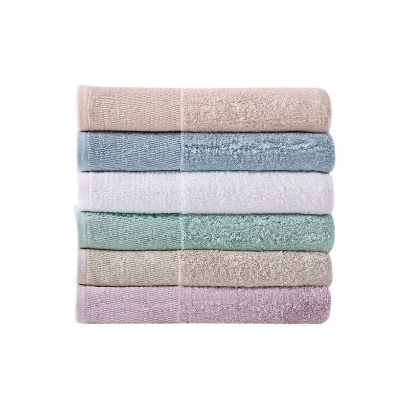 8pc Ria Turkish Cotton Washcloth Set Aqua - Enchante Home