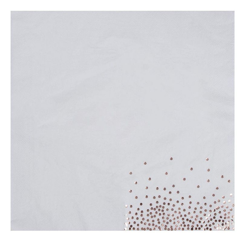 Rose Gold Confetti Disposable Napkins (50 Pack)