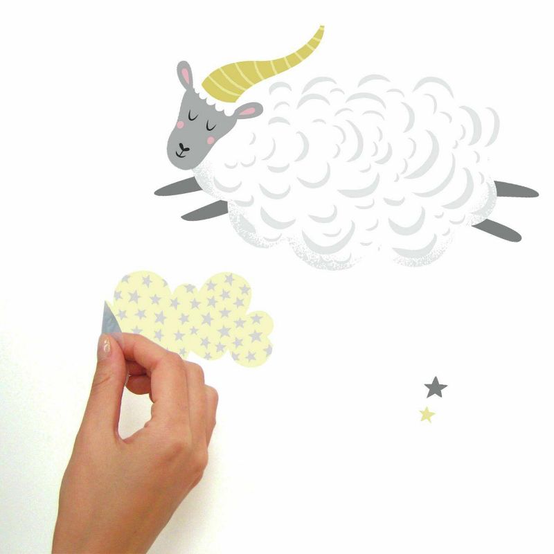 RoomMates Counting Sheep Peel and Stick Wall Decal