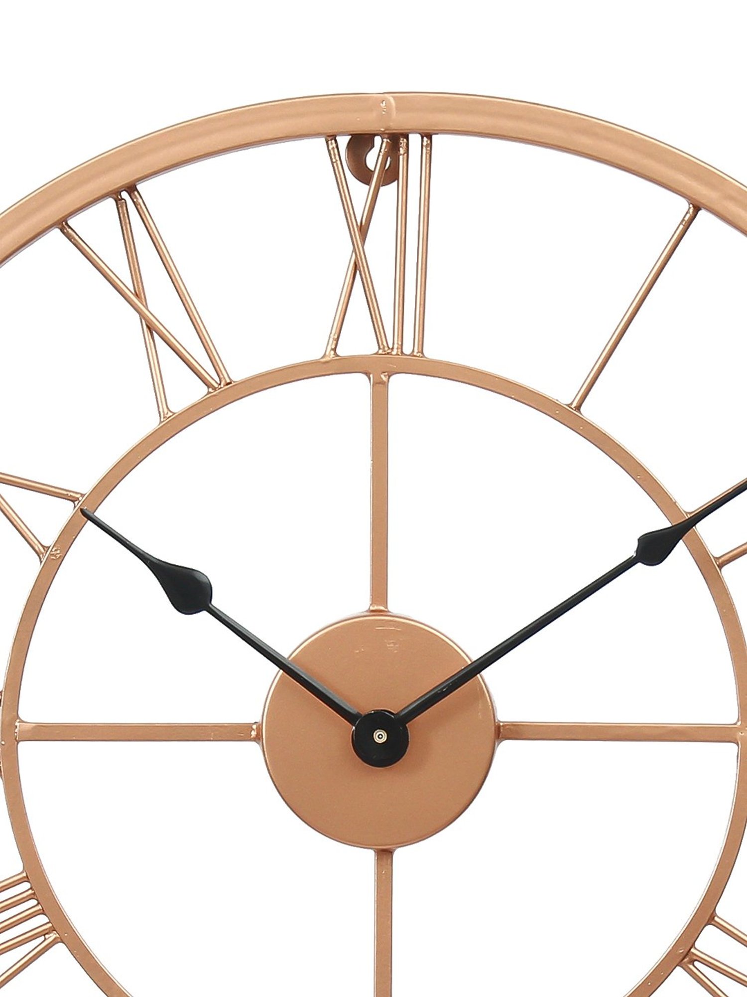 CHRONIKLE Round Copper Rose Gold Iron Wall Clock