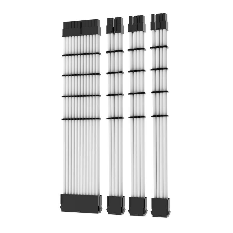 Graphics Card 6+2Pin 8Pin Male to Male Adapter Power Cable for Great Wall Dragon Module Power Supply with Net Cover,Black,about 58cm