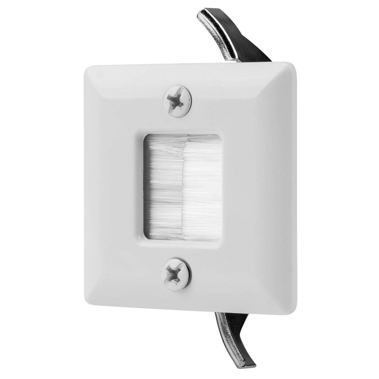 DataComm 45-0006-WH 1-3/4" Cable Pass-Through Hole Saw Plate - White