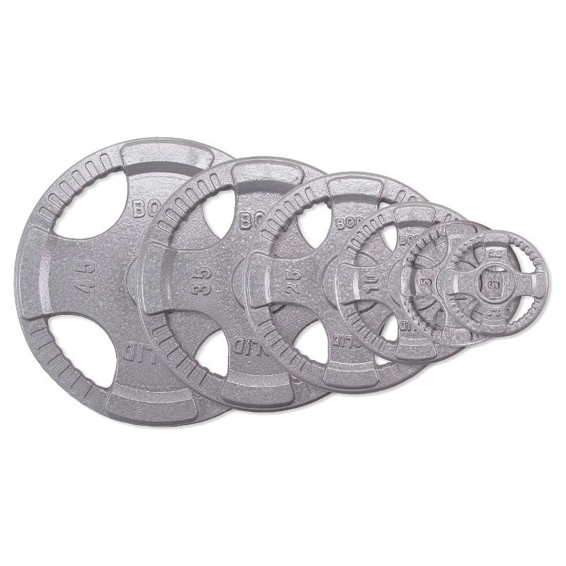 Body-Solid Olympic Grip Plates - Gray