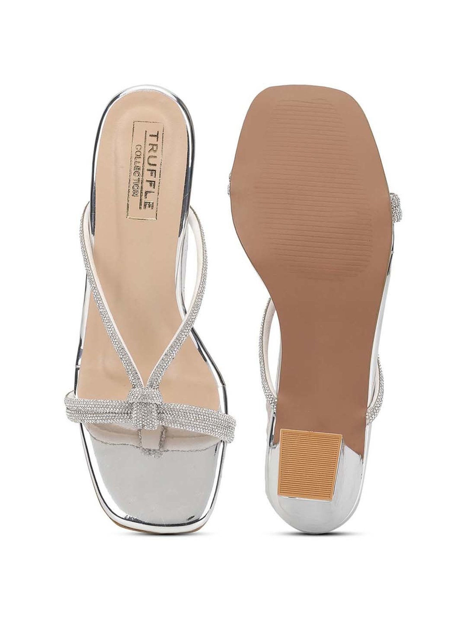 Truffle Collection Women's Silver Casual Sandals
