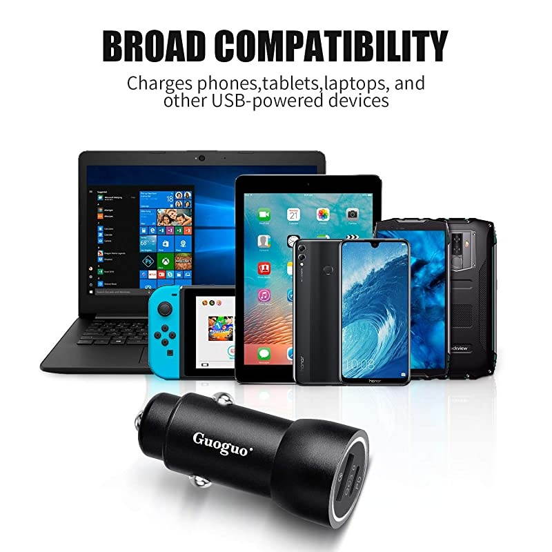USB PD Car Charger,  Power Delivery & Quick Charge 3.0 Adapter for iPad Pro, Google Pixel 3/3 XL, iPhone Xs/XS Max/XR/X/8, Samsung Galaxy S10/S9/S8 and More