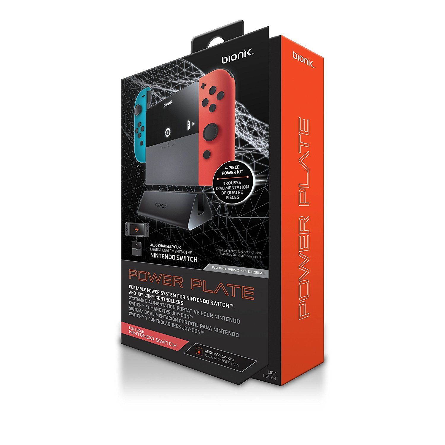 Bionik Power Plate Portable Power Battery Charger System for Nintendo Switch and Joy-Con Controllers