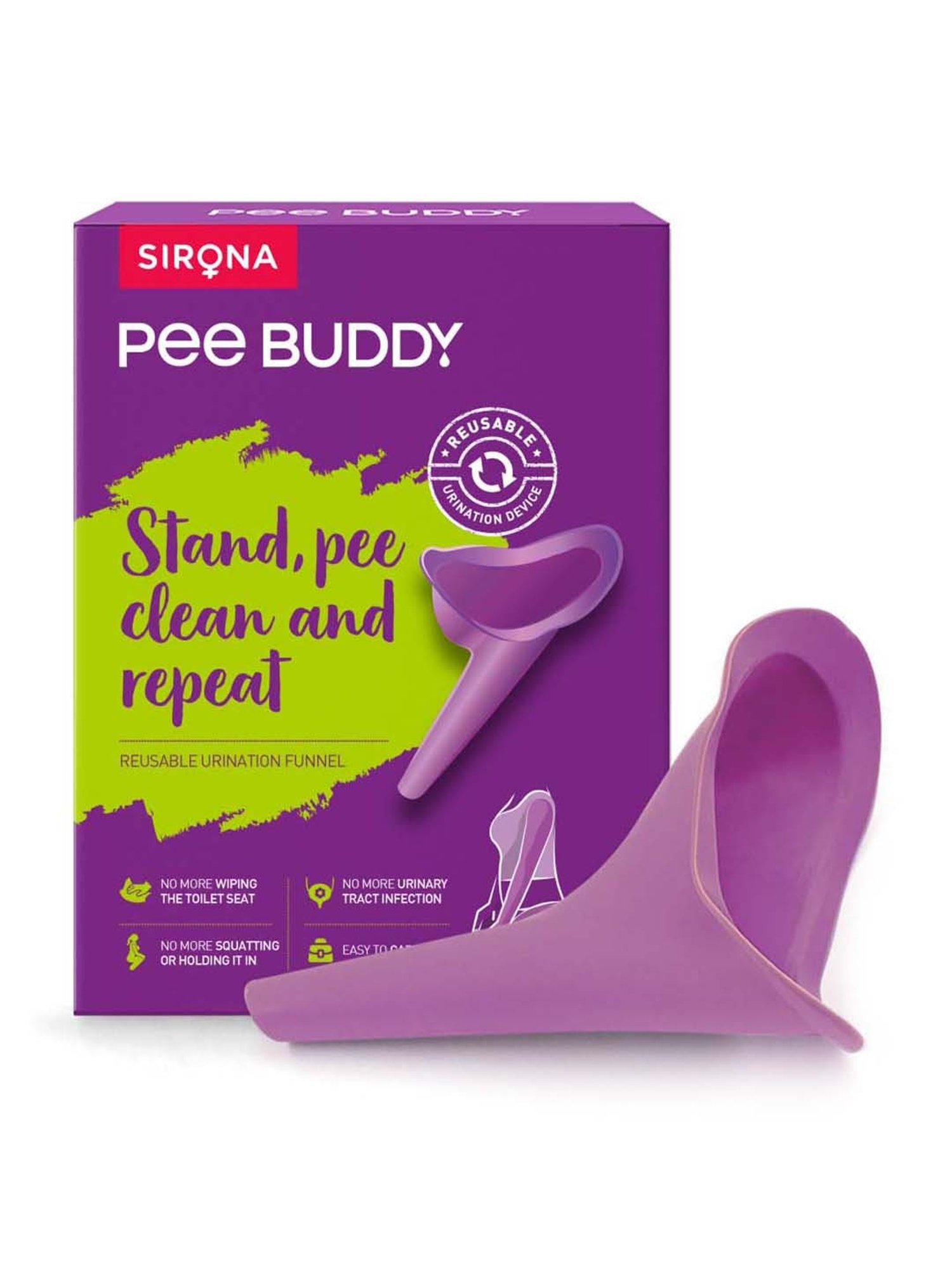 Pee Buddy Stand and Pee Reusable Female Urination Device - 1 Unit