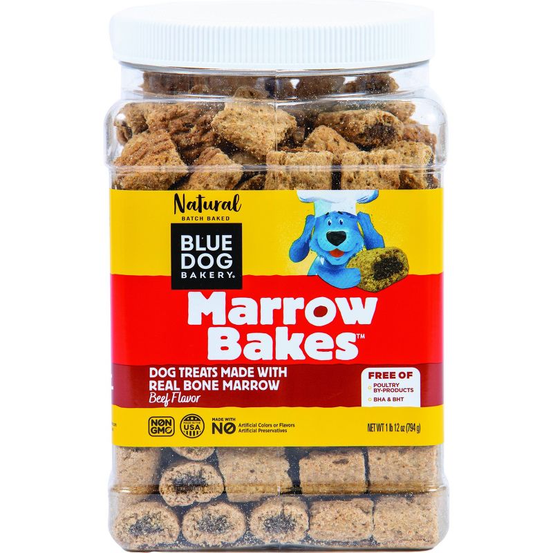 Blue Dog Bakery Marrow Bakes Beef Flavor Dry Dog Treats - 28oz