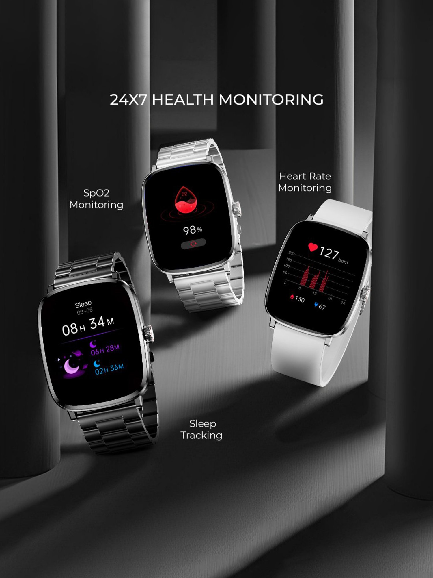 beatXP Unbound Era BT Calling Smartwatch with 2.01 inch Super AMOLED Display (Black)