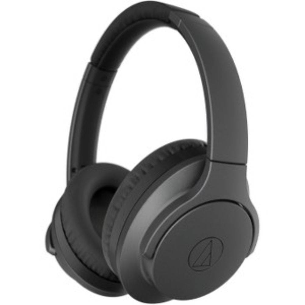 Audio-Technica Black ATH-ANC700BTBK 3.5 mm (1/8") stereo mini-plug, L-shaped Connector QuietPoint Wireless Active Noise-Cancelling Headphones
