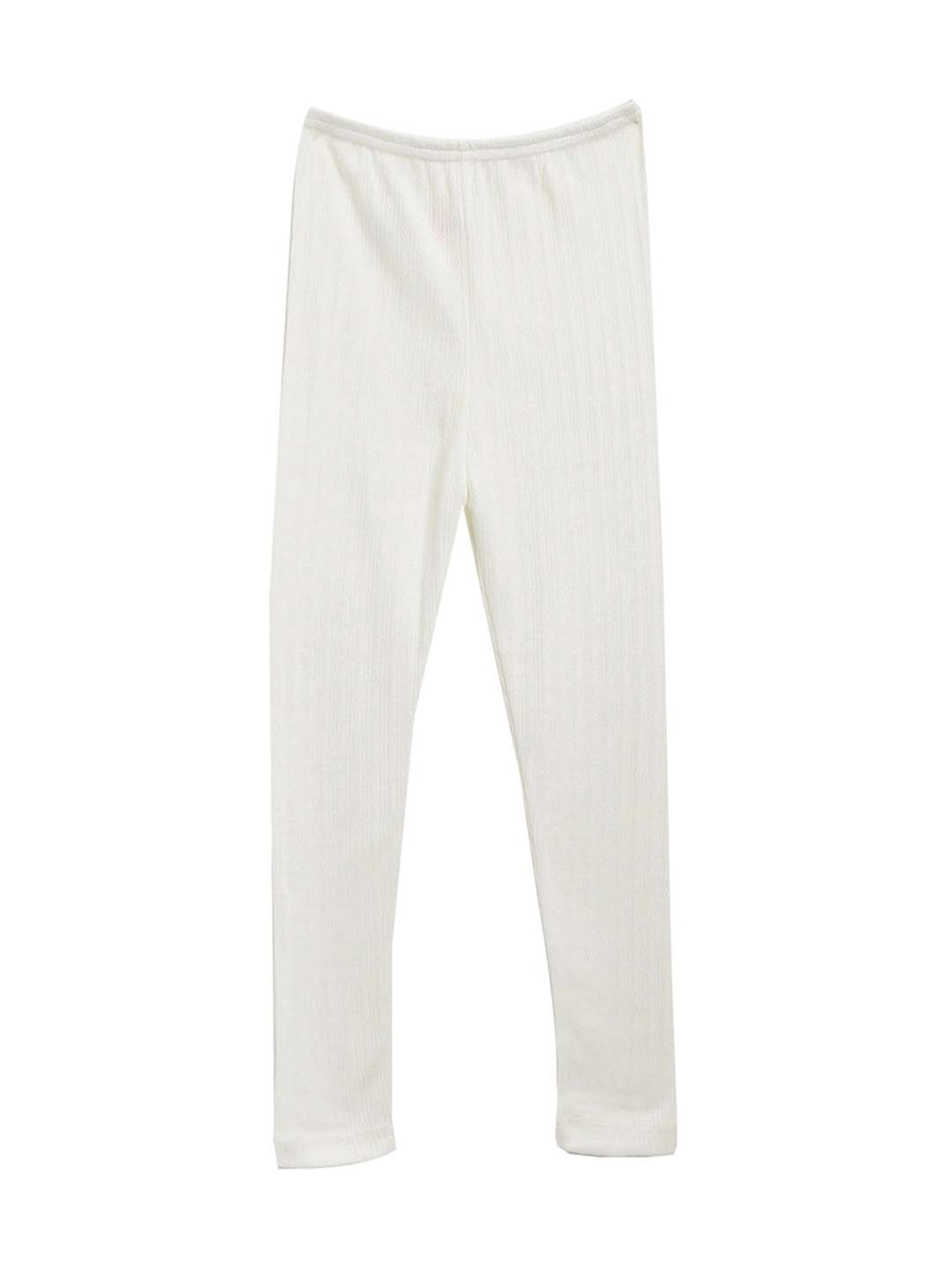 Kanvin Kids Off White Regular Fit Thermal Top & Pants Set