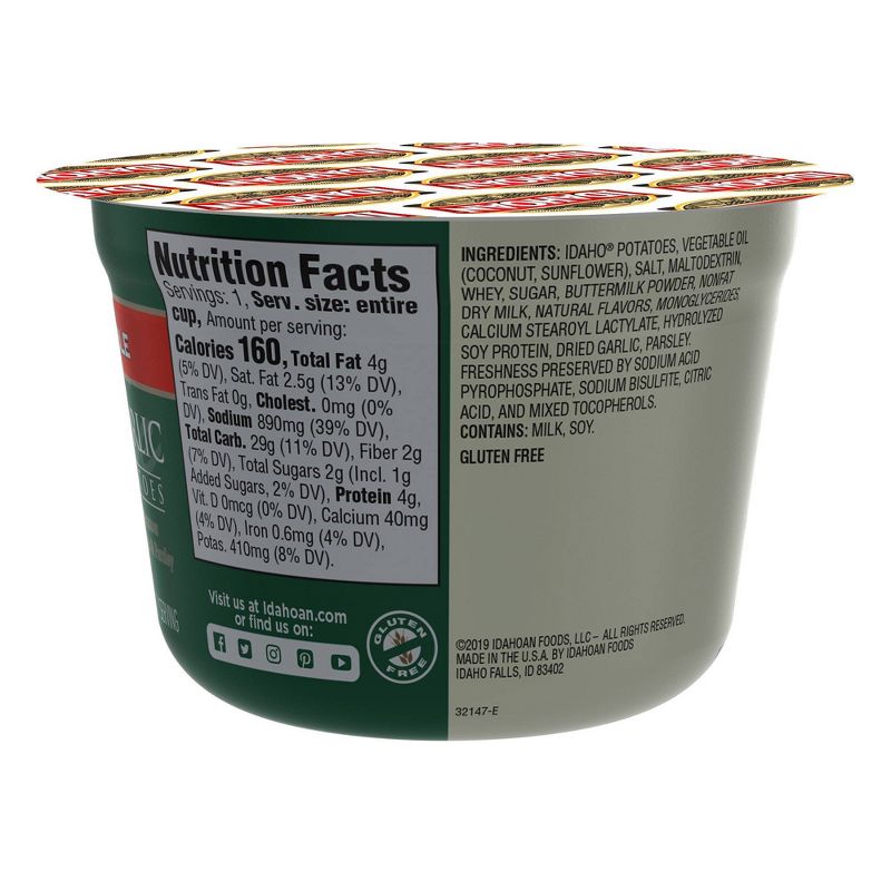 Idahoan Microwavable Roasted Garlic Mashed Potatoes 1.5oz