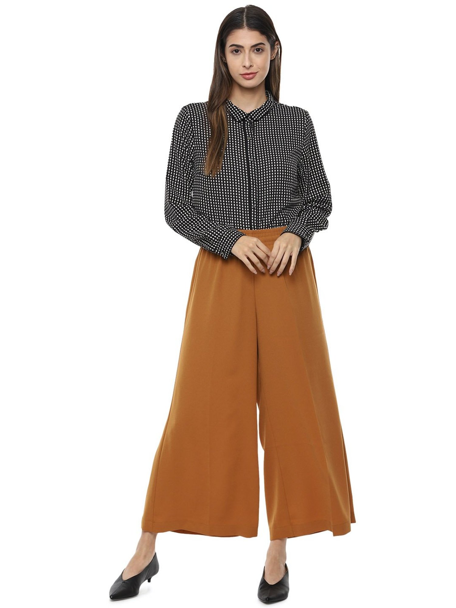 Van Heusen Rust Regular Fit Palazzos