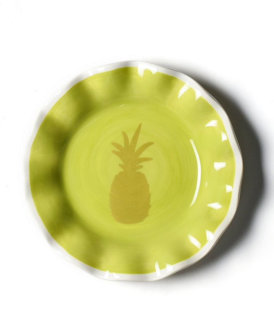 Coton Colors Pineapple Ruffle Plates Set of 4