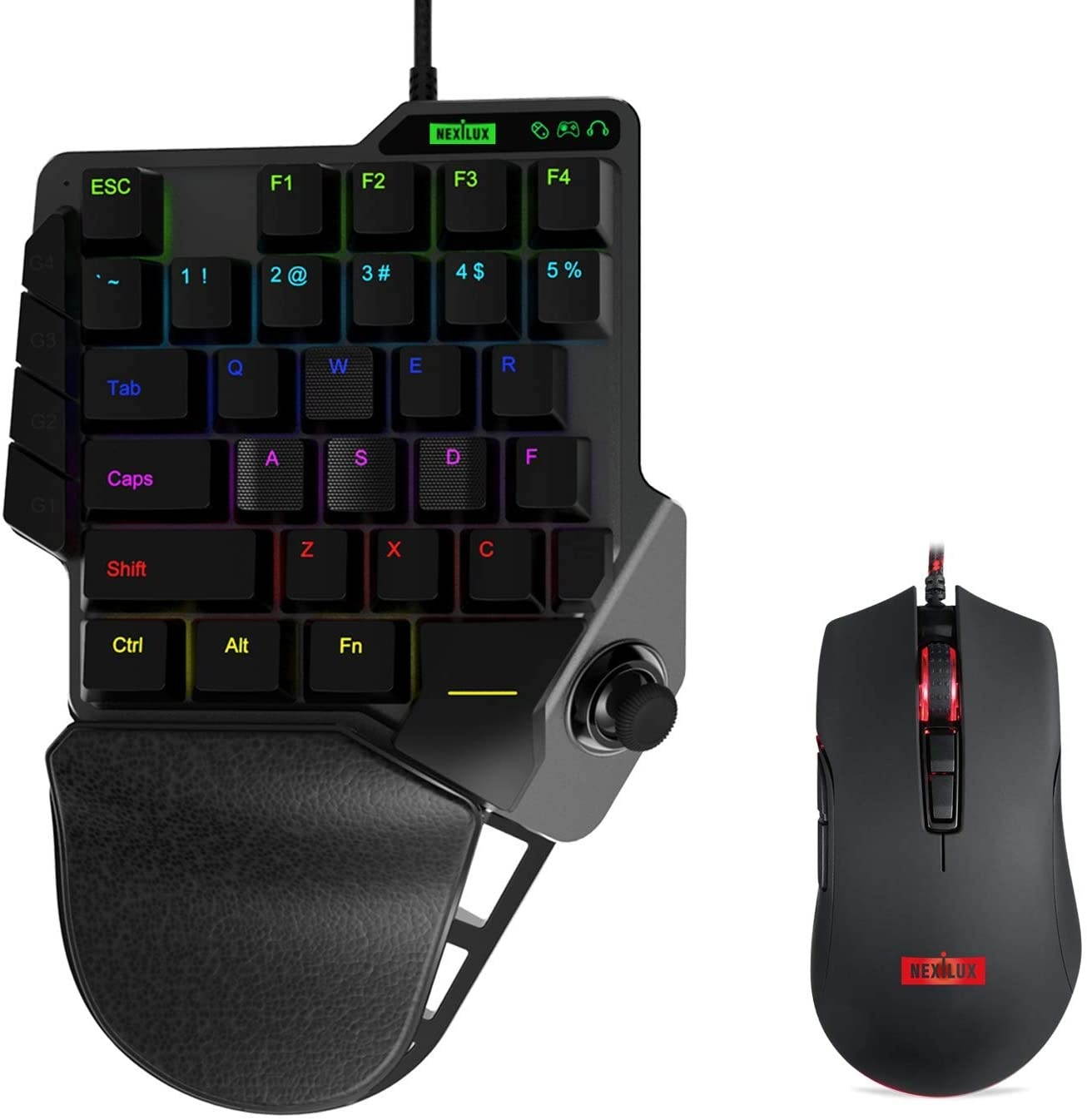 NEXiLUX Pro Gaming Keyboard and Mouse Combo Compatible with Playstation 4, Playstation 3, Xbox One, Xbox 360, Switch, Switch Lite and PC, NXL-95237