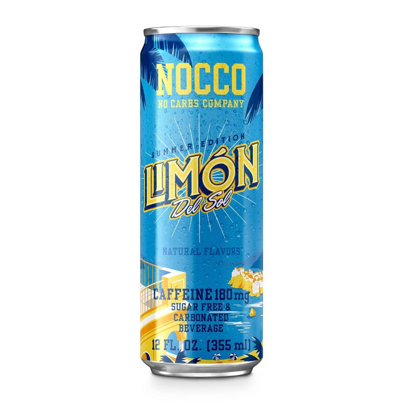 NOCCO BCAA Limón Del Sol Carbonated Beverage - 12 fl oz Can