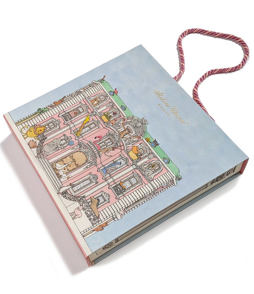 Atelier Choux Paris Organic Cotton Baby Monceau Mansion Swaddle Blanket with Gift Box