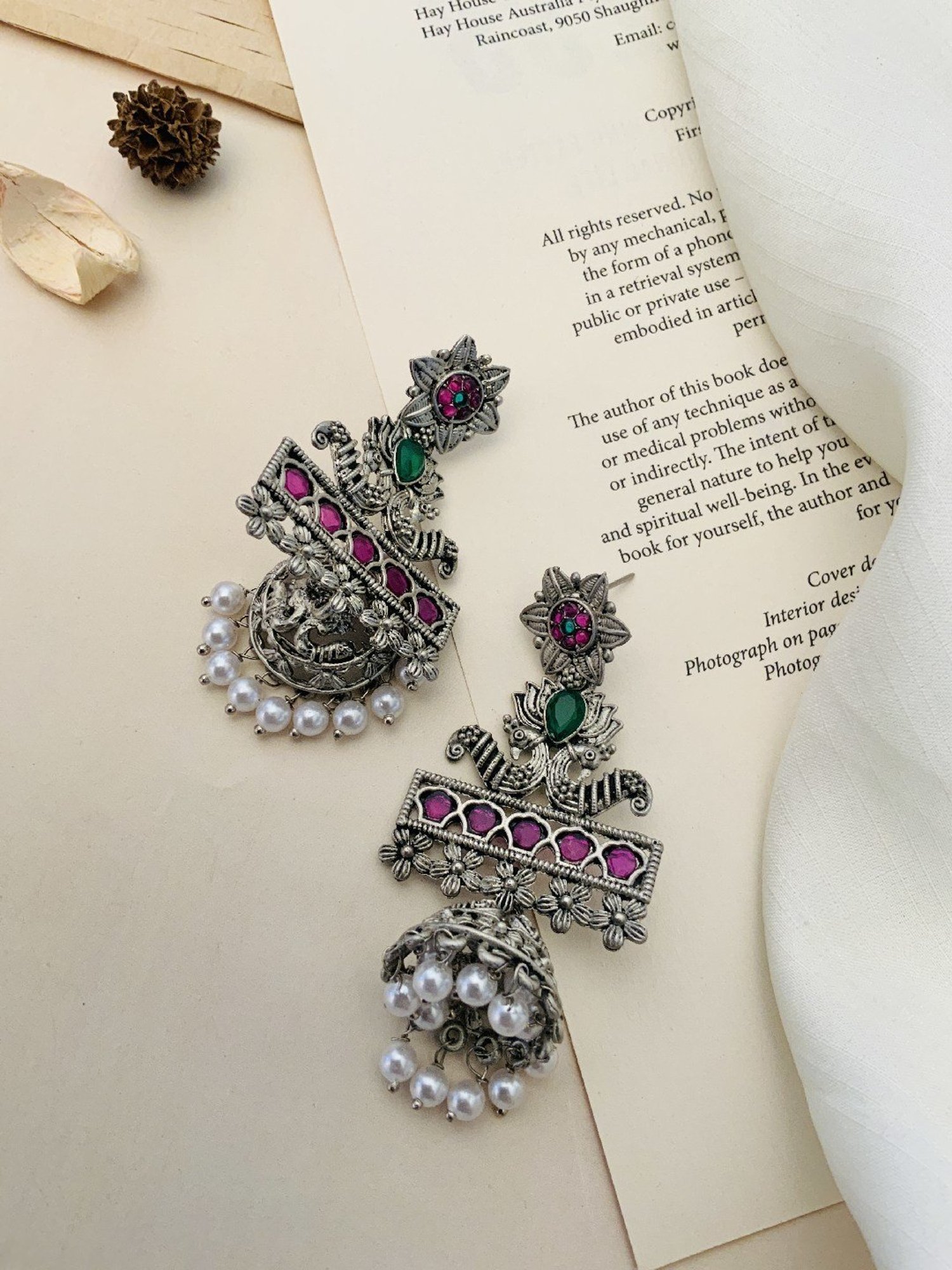 Abdesigns High-Quality Ornamental German Silver Earrings