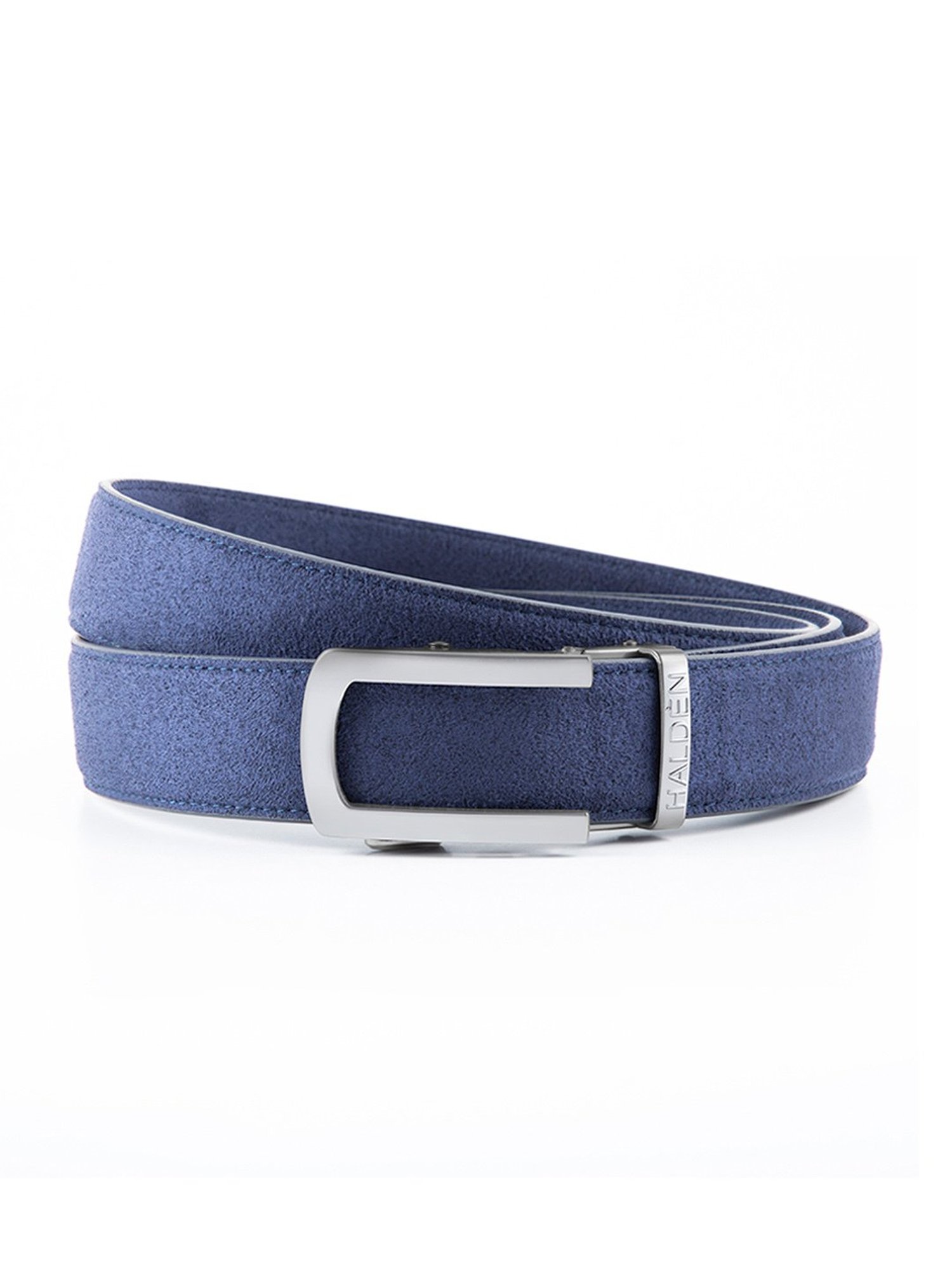 Halden Blue  Formal Belt With Classic Silver Matt Buckle