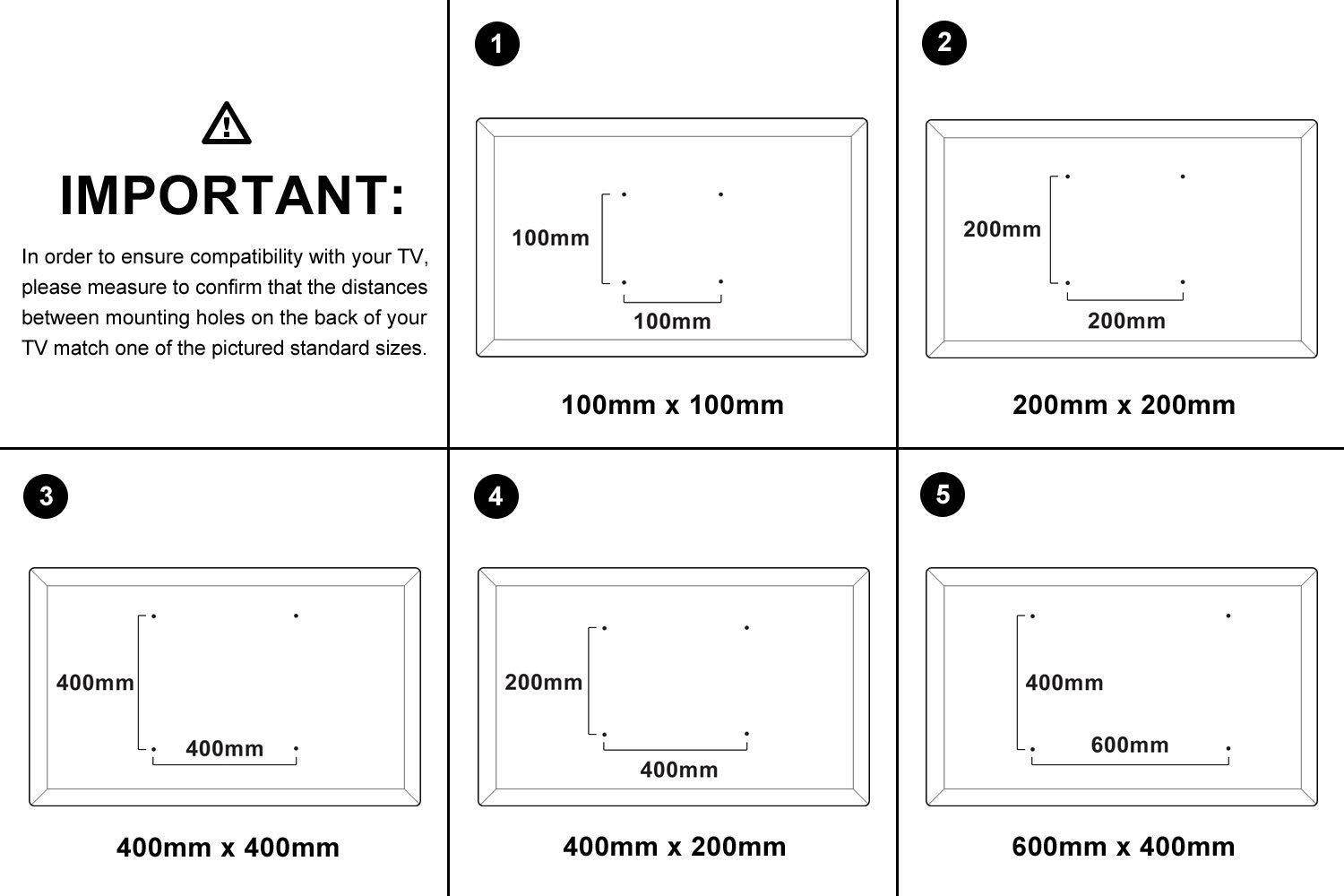 Universal Wall Mount for 32" - 65" Flat-Screen TVs in US)