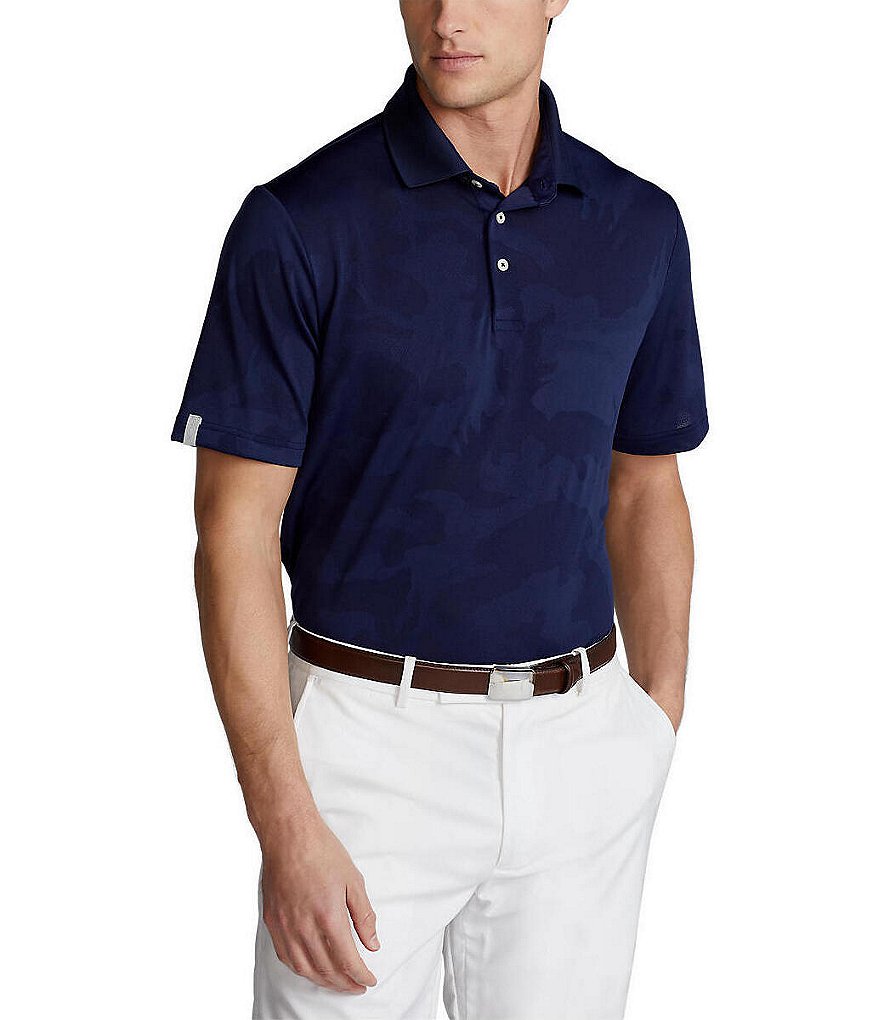 Polo Ralph Lauren RLX Golf Camo Classic-Fit Jersey Tech Performance Short-Sleeve Polo Shirt