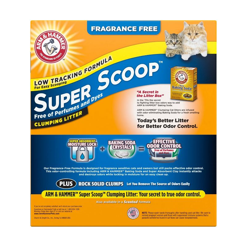 Arm & Hammer Fragrance Free Super Scoop Clumping Litter - 29lbs