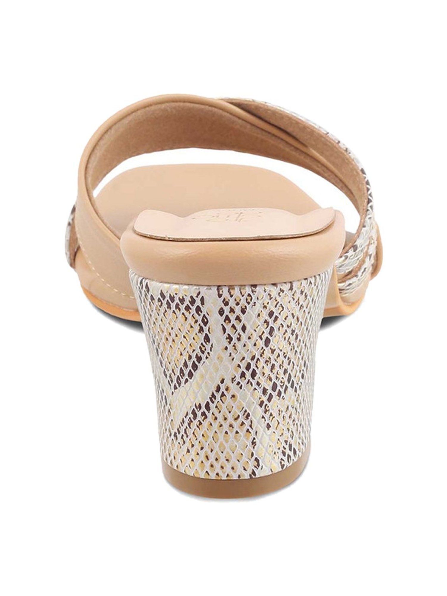 Tresmode Women's Beige Cross Strap Sandals