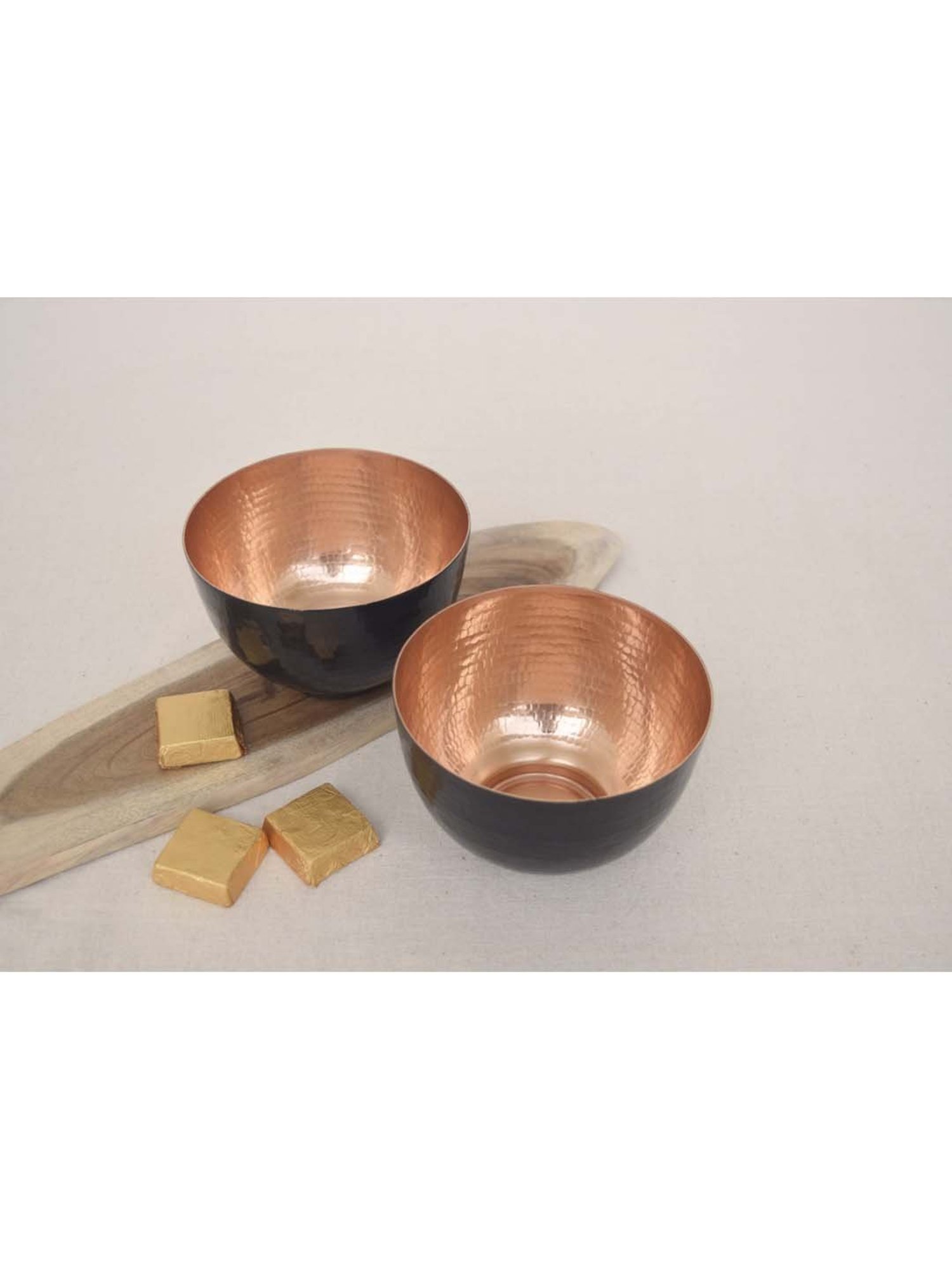 COPPRE Black & Rose Gold Copper Twilight Serving Bowl