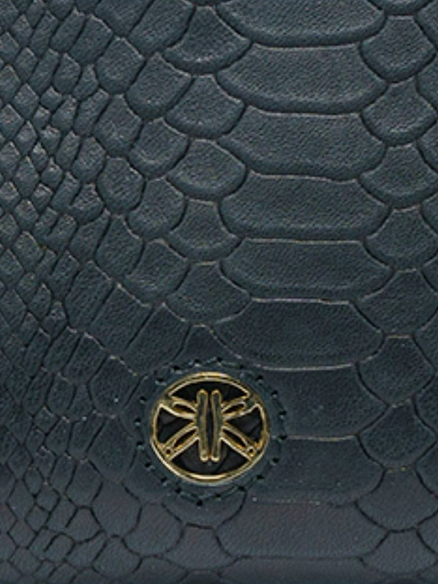 RI2K London Black Leather Medium Animal Effect Cross Body Bag