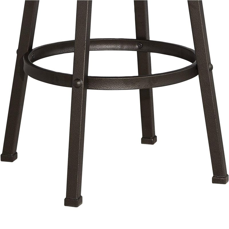 Elm Lane Roark Dark Bronze Adjustable Swivel Bar Stools Set of 2