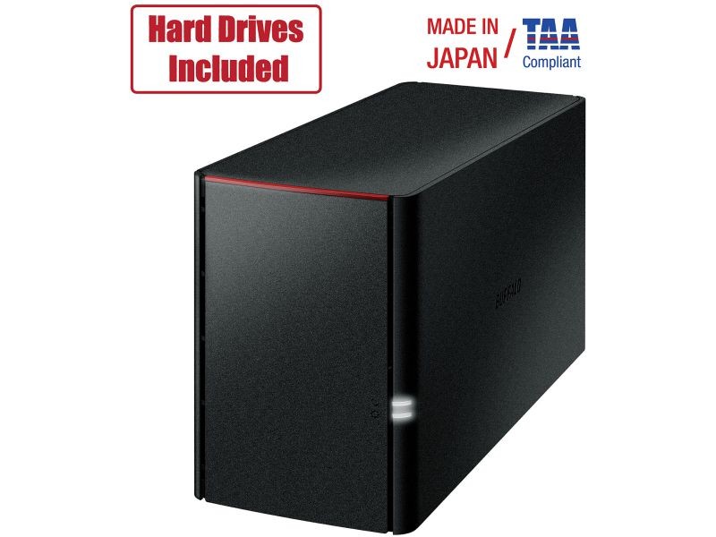 Buffalo LinkStation SoHo 2Bay Desktop 8TB Hard Drives included LS220D0802B