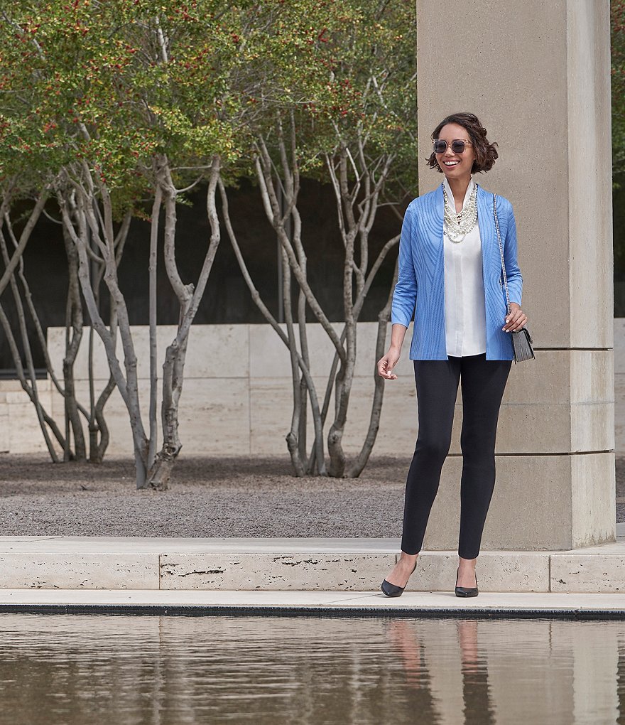 Misook Sleeveless Stand Collar Neck Washable Blouse