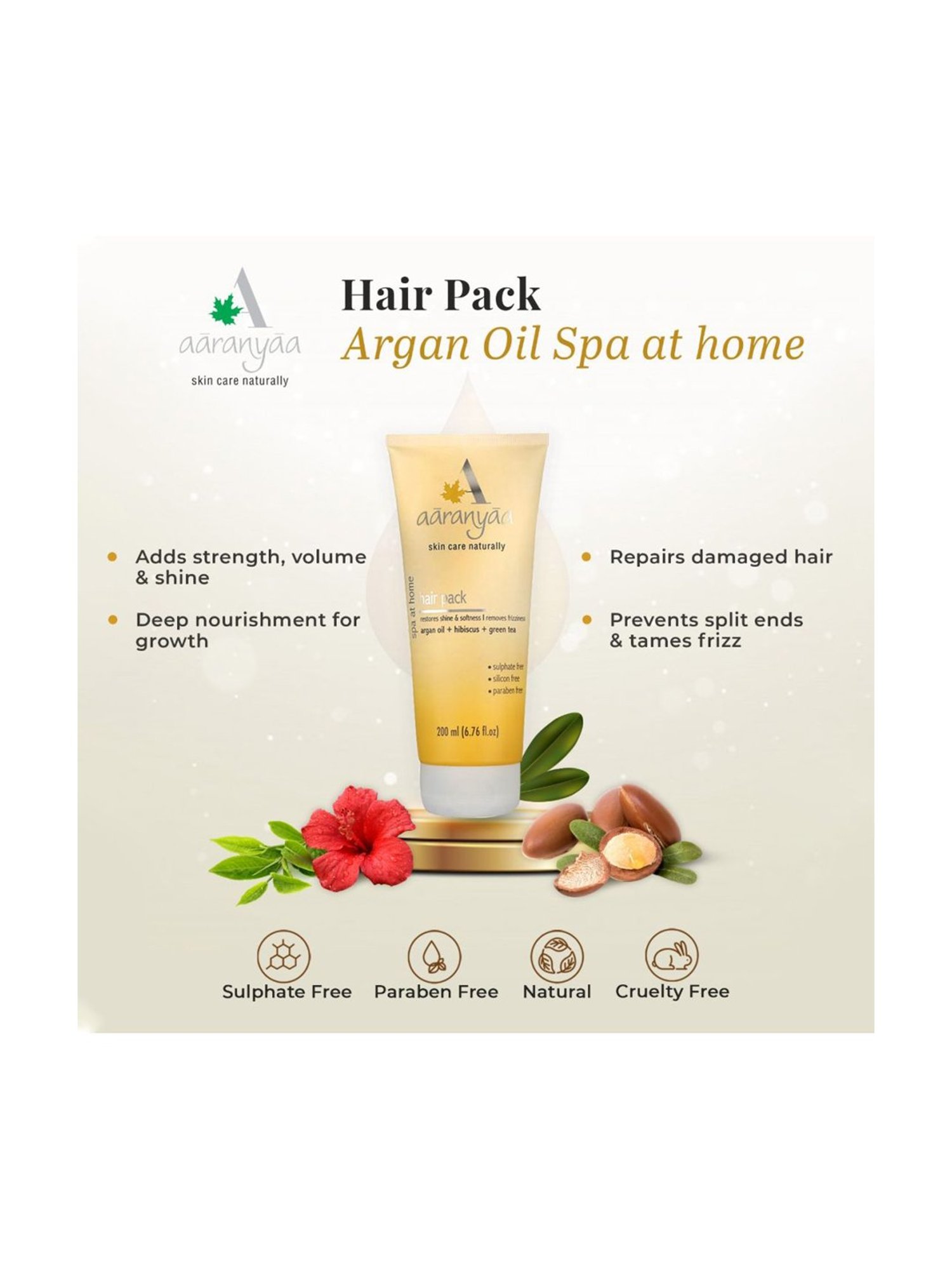 Aaranyaa Hair Pack - Argan Oil Spa at Home - 200 ml