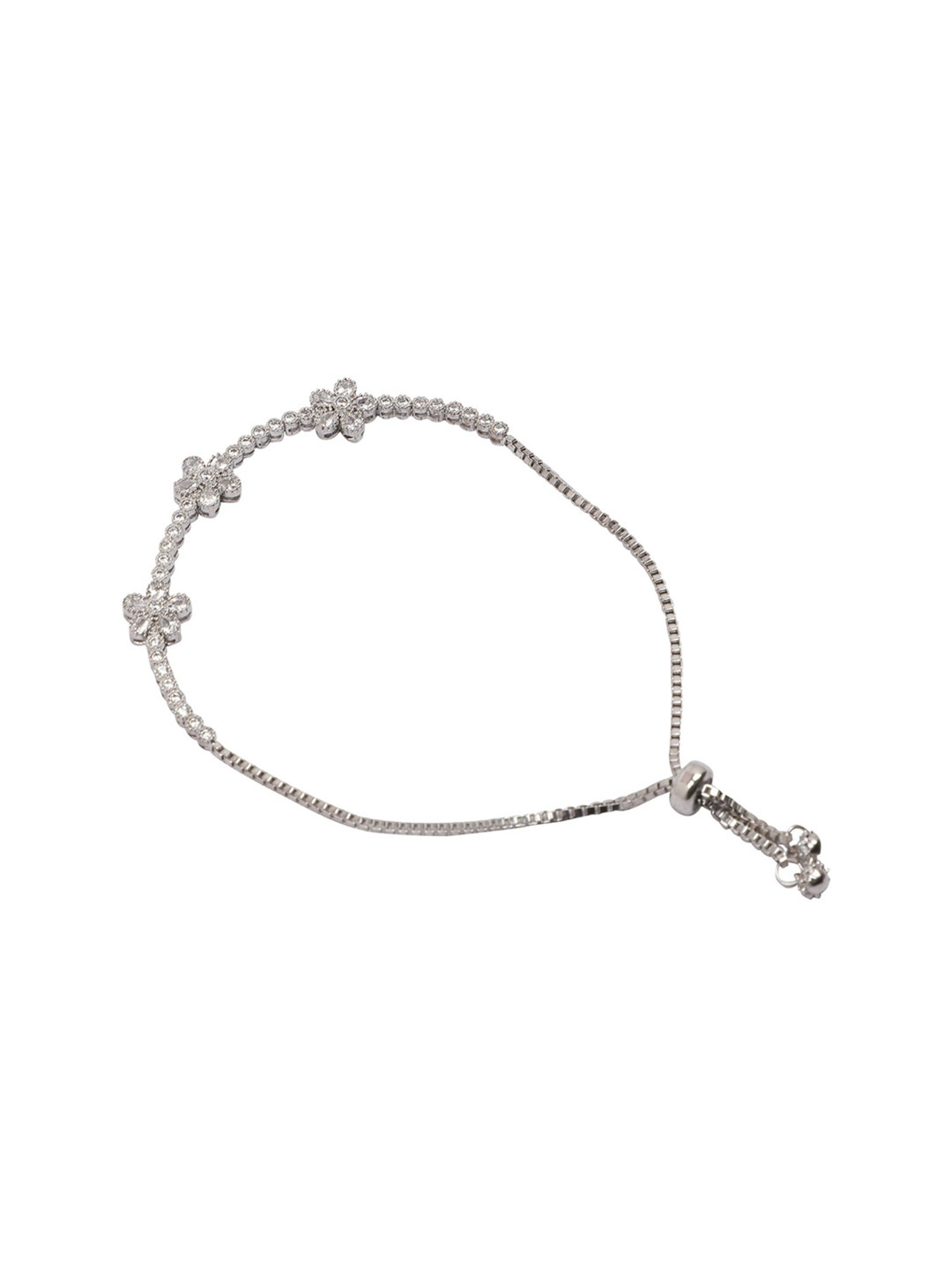 The Real Effect London 800 Silver CZ Bracelet for Women