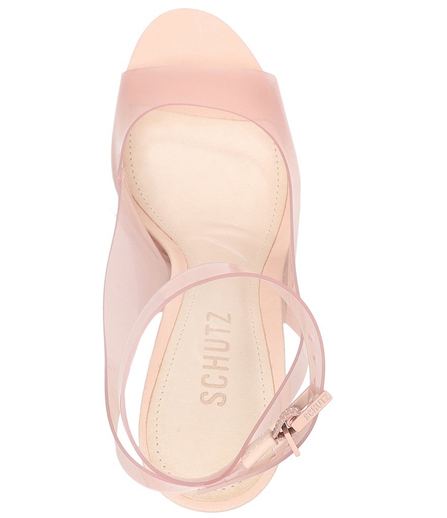 Schutz Eryka Clear Vinyl Ankle Strap Pumps