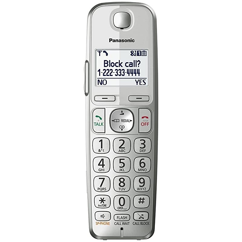 Cordless Phone Handset Accessory Compatible with KXTGE463S KXTGE474S KXTGE475S Series Cordless Phone Systems KXTGEA40S Silver