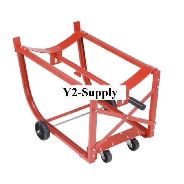 NEW! Easy-Steer Drum Cradle with 5" & 3" dia. Polyolefin Wheels for 55 Gallon!!