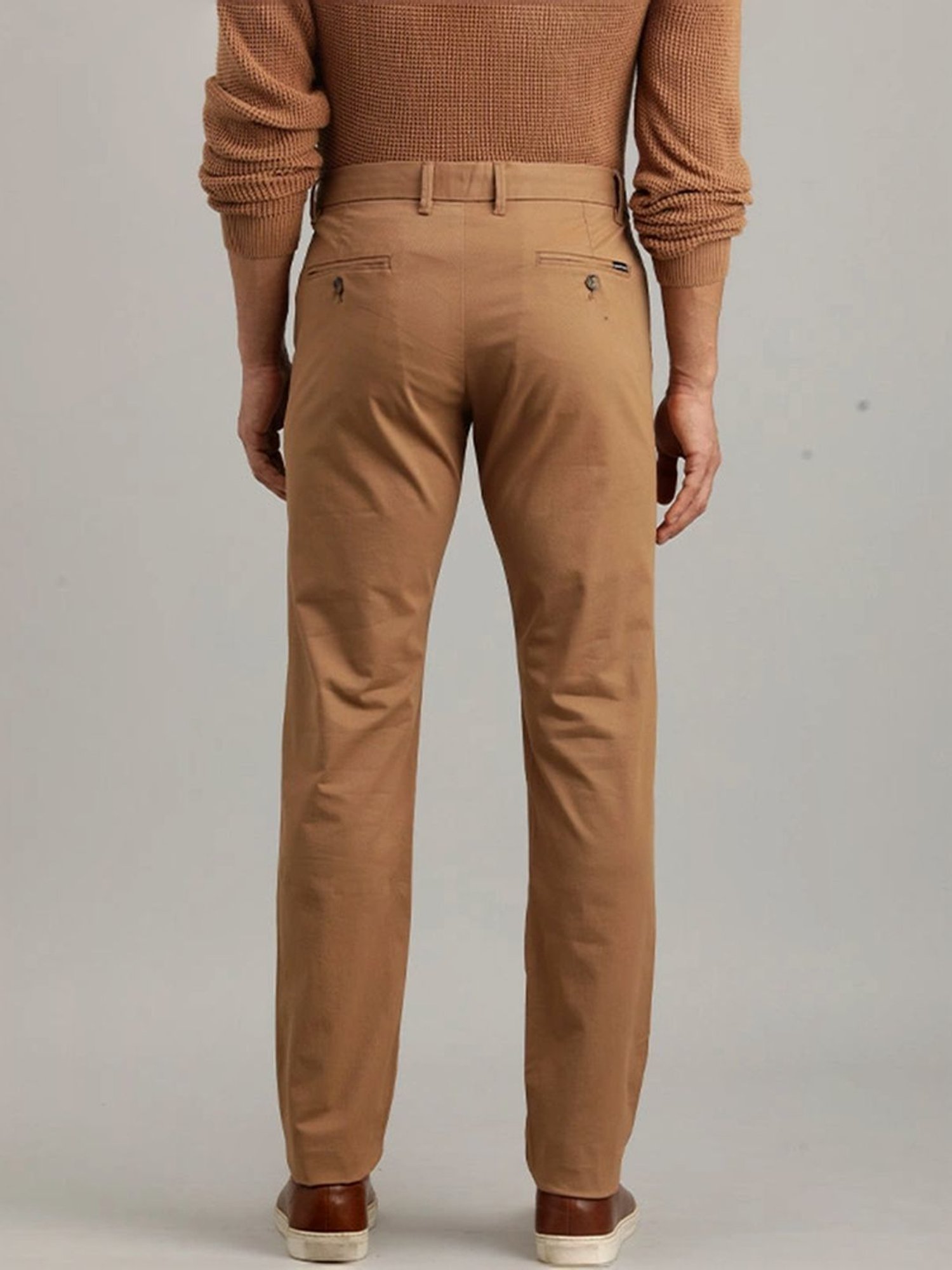Indian Terrain Tan Slim Fit Trousers