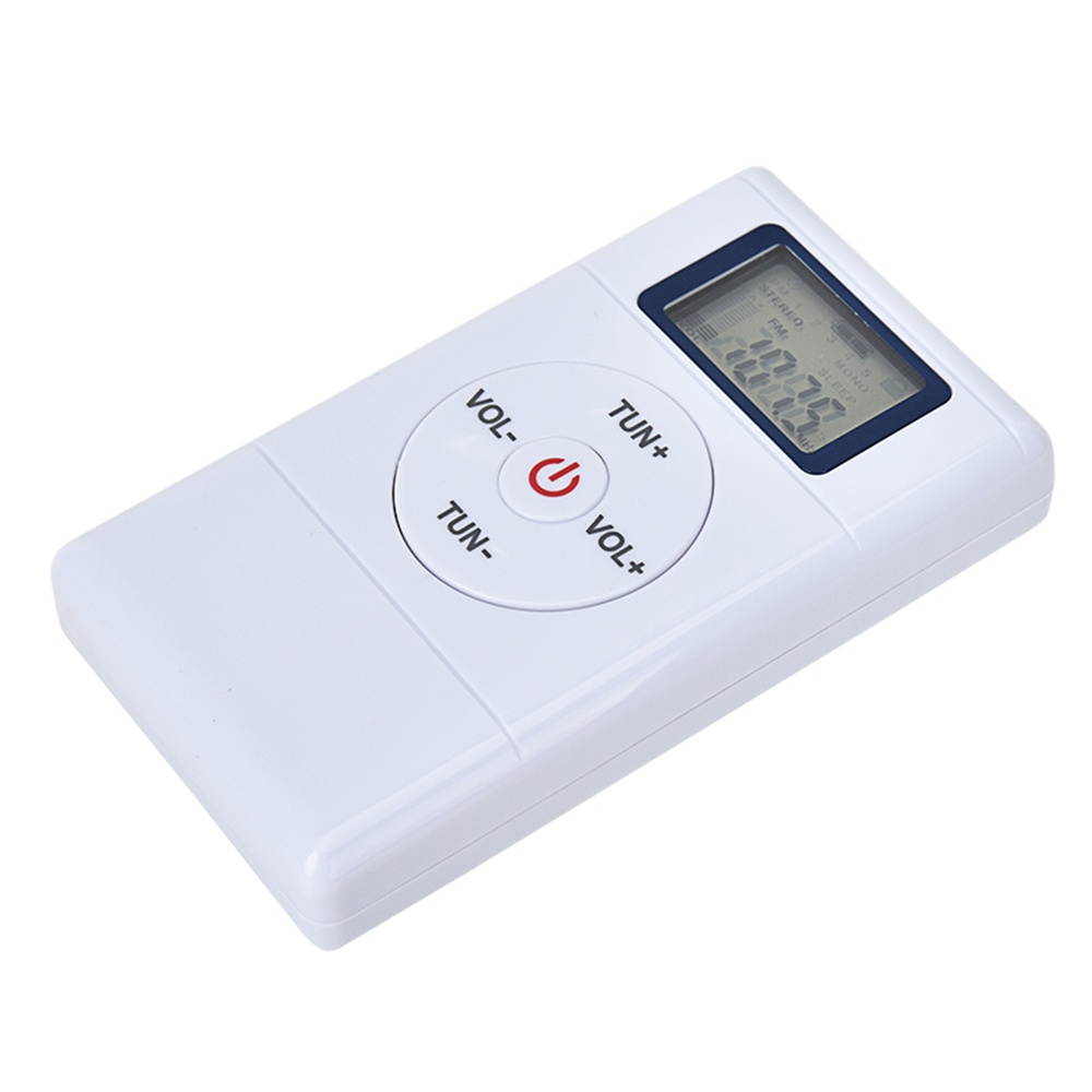 HRD109 Portable Mini FM Radio Stereo DSP Digital Radio Clip-on Radio Conference Receiver 60-108MHz with Earphone Lanyard  Display Screen