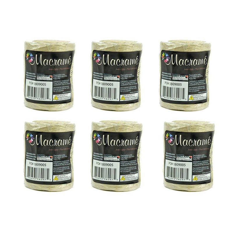 6ct 2ply 75yd Bleached Jute - Touch of Nature