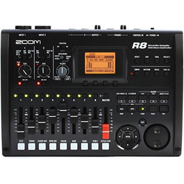zoom r8 multitrack sd recorder controller and interface
