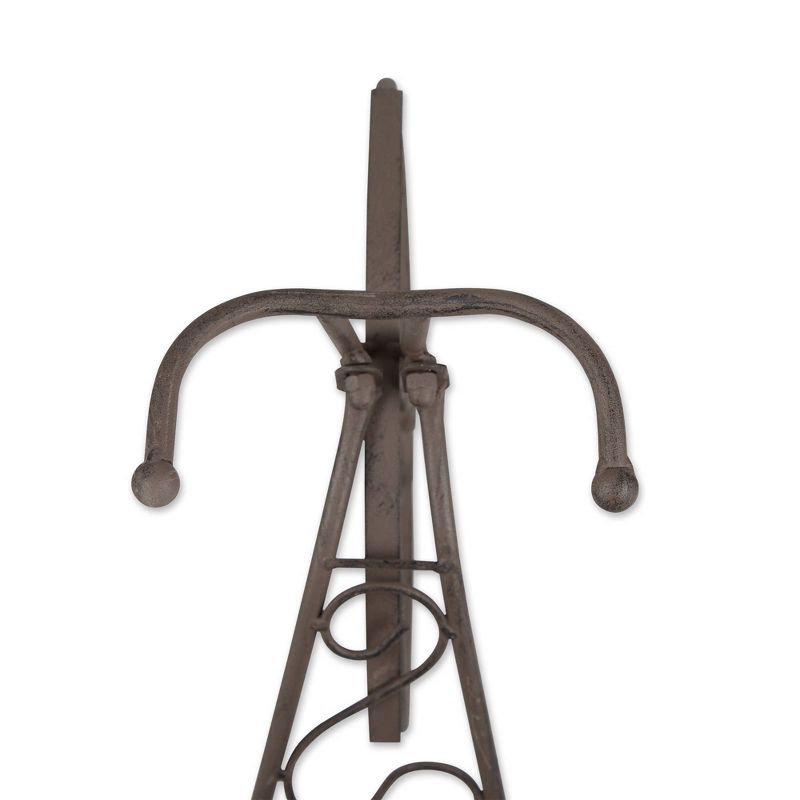 9.25" Indoor/Outdoor Iron Galvanized Bucket Bike Plant Stand Black - Zings & Things