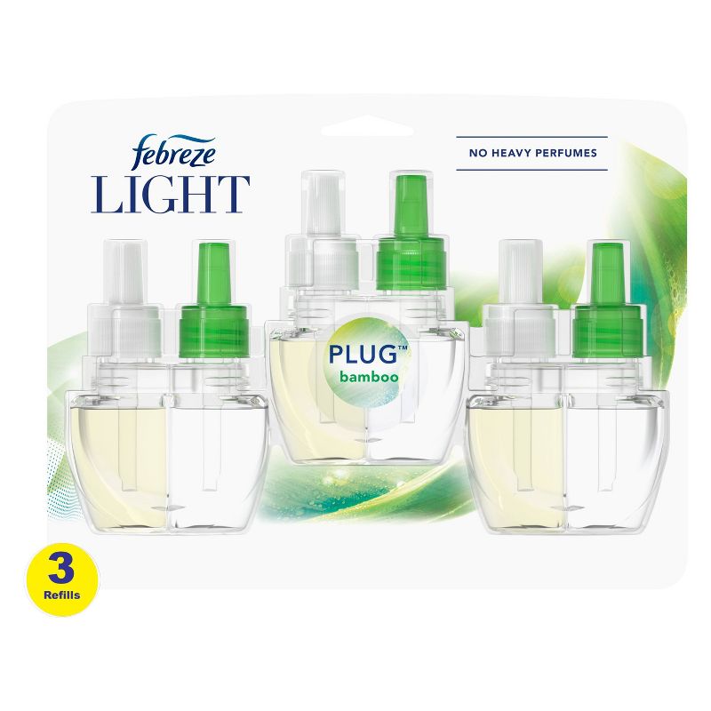 Febreze Light Plug Bamboo Refill with Fade Defy Technology - 3ct