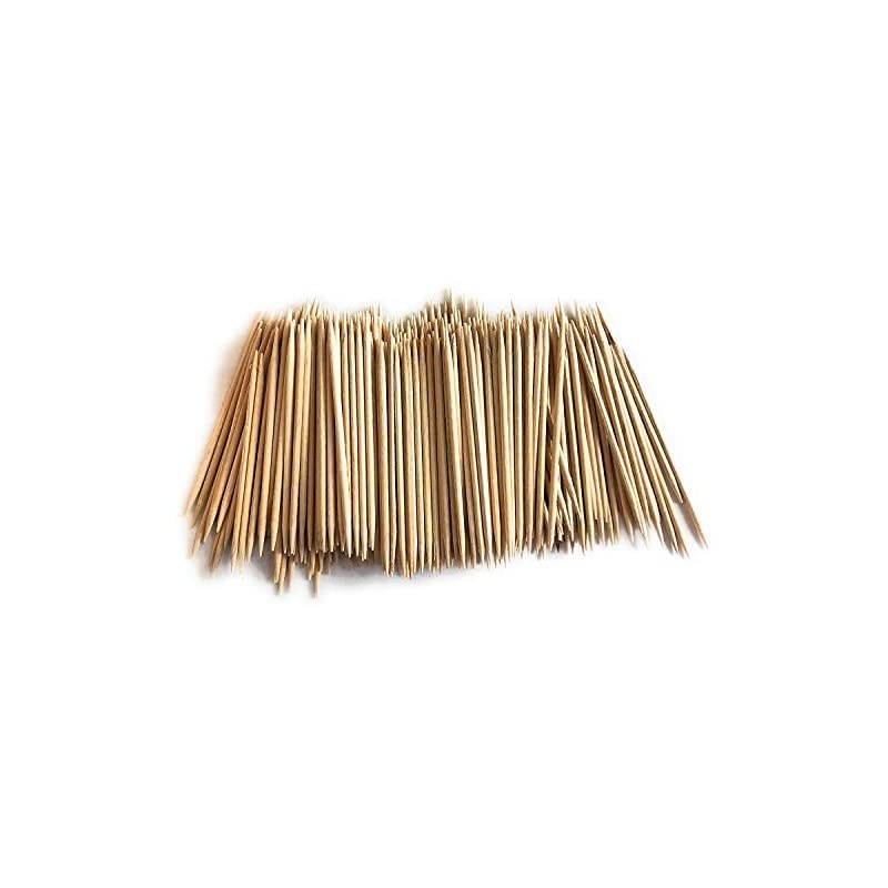 Natural White Birch Wooden Toothpicks For Best Oral Care - Keep Your Teeth Clean At All Times - For Arts & Crafts Or Parties - 800 Premium Quality Biodegradable Toothpicks by West Products